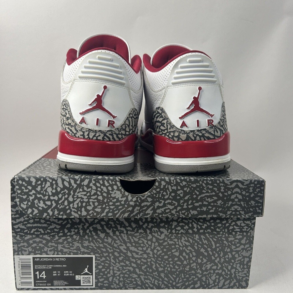 Nike Shoes Air Jordan 3 Retro “Cardinal Red” 2024 - Picture 4 of 8